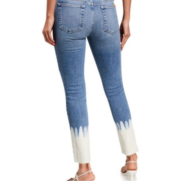 Joe's Jeans Bleach Dipped Icon Mid Rise Skinny Ankle Jeans, Size 24 NWOT - Picture 2 of 11